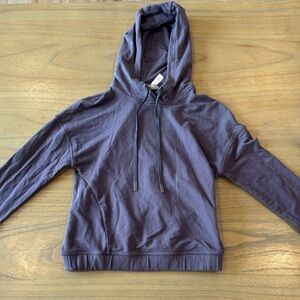 Lululemon cross-back pullover hoodie size 4 women’s muted purple gray color